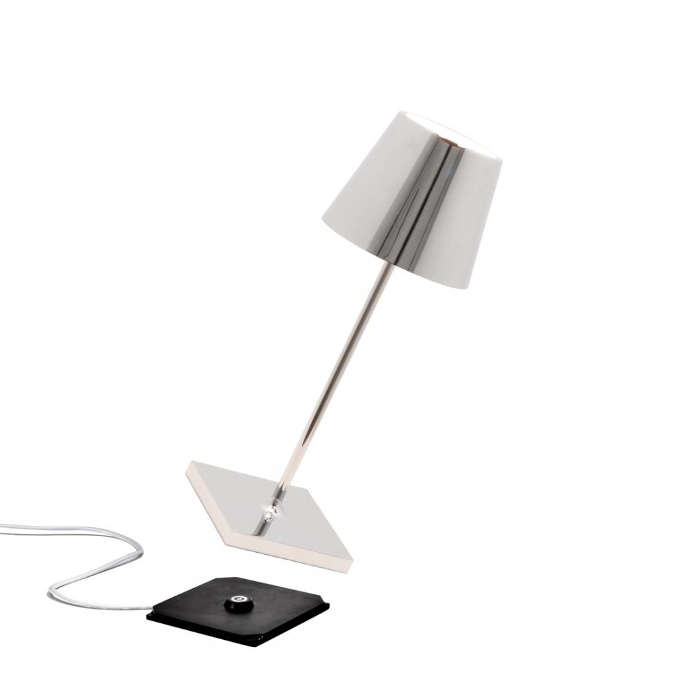 Poldina Mini Glossy Table Lamp - Glossy Chrome