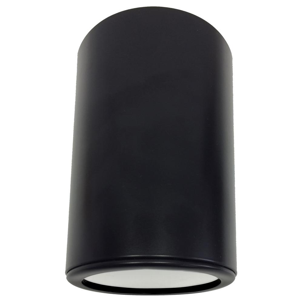 Avista Cylinder Outdoor Celing Fixture Black -Round