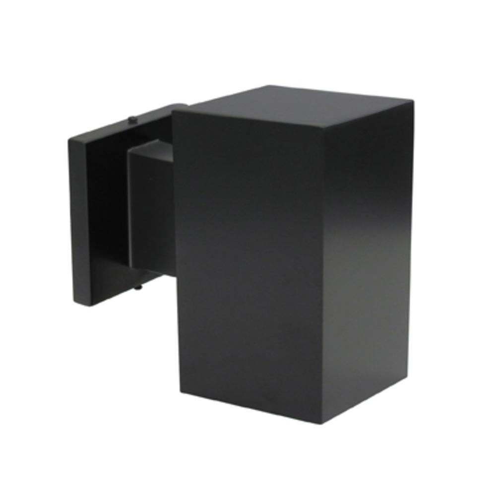 Avista Cylinder Outdoor Wall Sconce Black -Square 7"