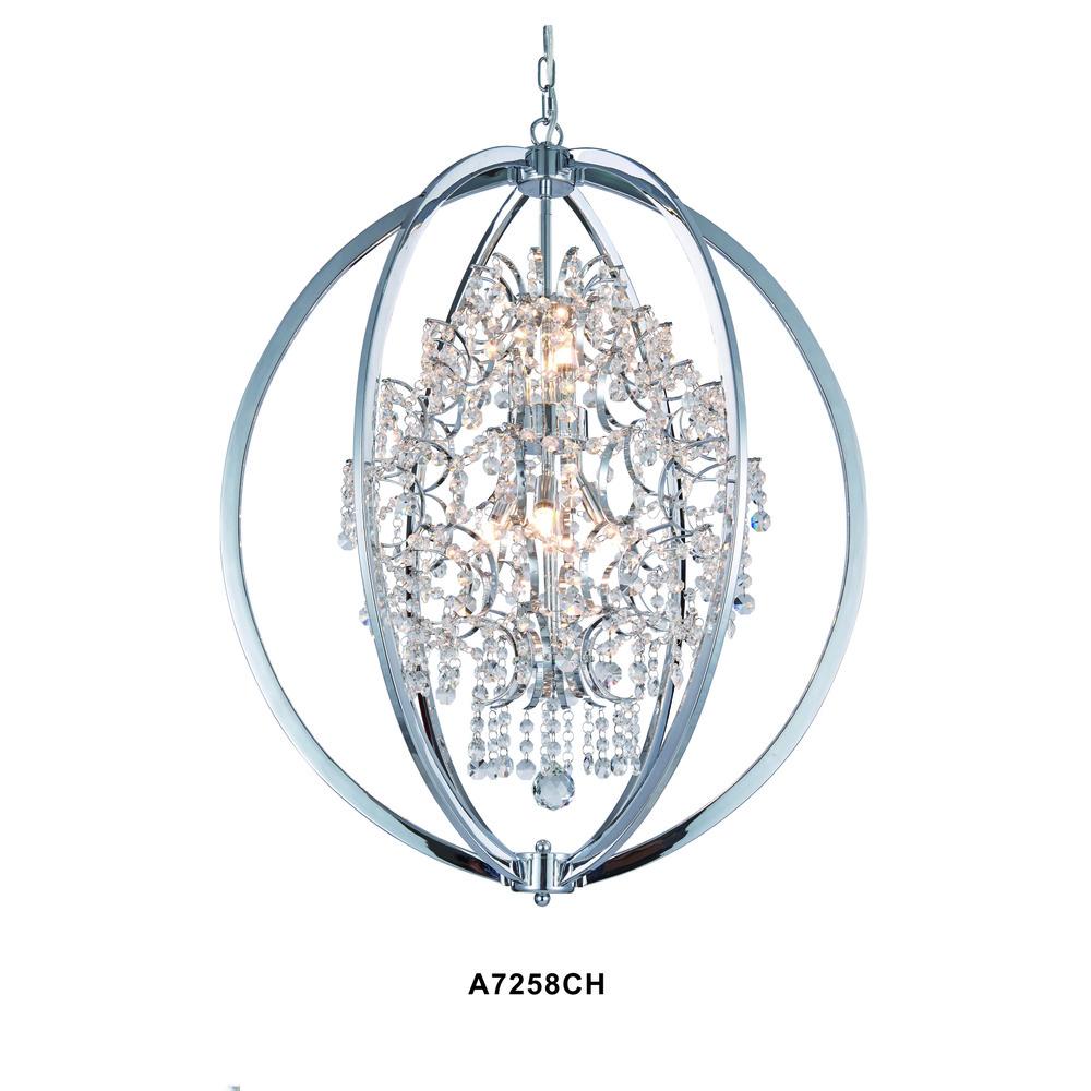 Avista Belair Chandelier 36" Chrome