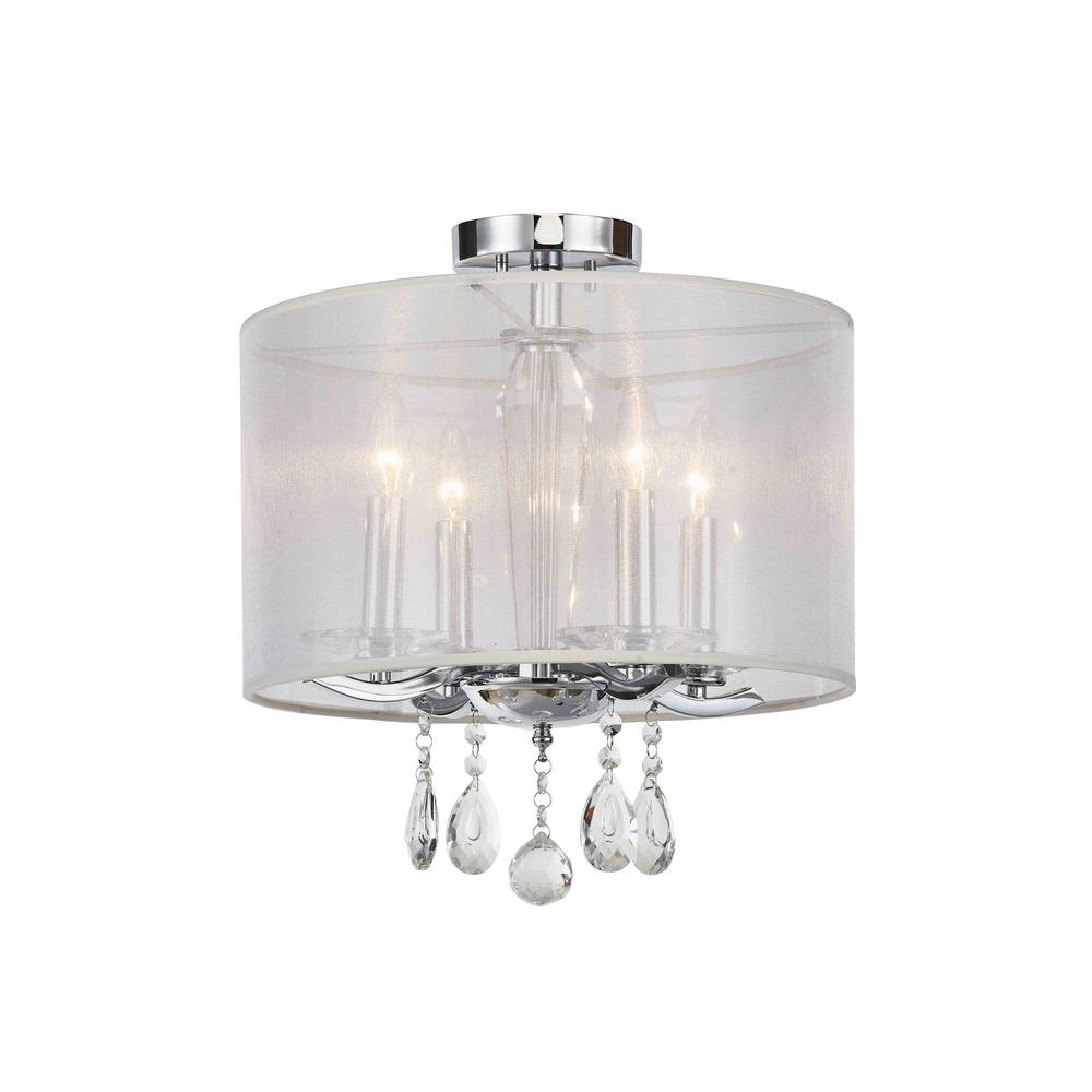 Avista Alta Semi-Flush Mount 4-Light chrome