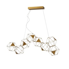 Avista Lighting Inc A1892GD - Avista Cube Chandelier 50" Gold -LED