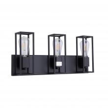 Lit Up Lighting LIT3123BK-BK - 3x 60W E26 vanity in black finish. Dimensions : L=21.3" E=4.5" H=9.5"