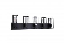 Lit Up Lighting LIT3125BK-BK - 5X 60W E26 vanity in black finish. Dimensions : L=37.8" E=4.5" H=9.5"