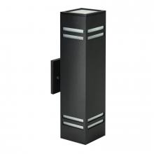 Lit Up Lighting LIT37198BK - 20" Aluminium Die casting E26 outdoor wall light 2X60W E26