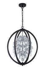Lit Up Lighting LIT5833BK+CH - 18", 4x50W G9 pendant in black finish