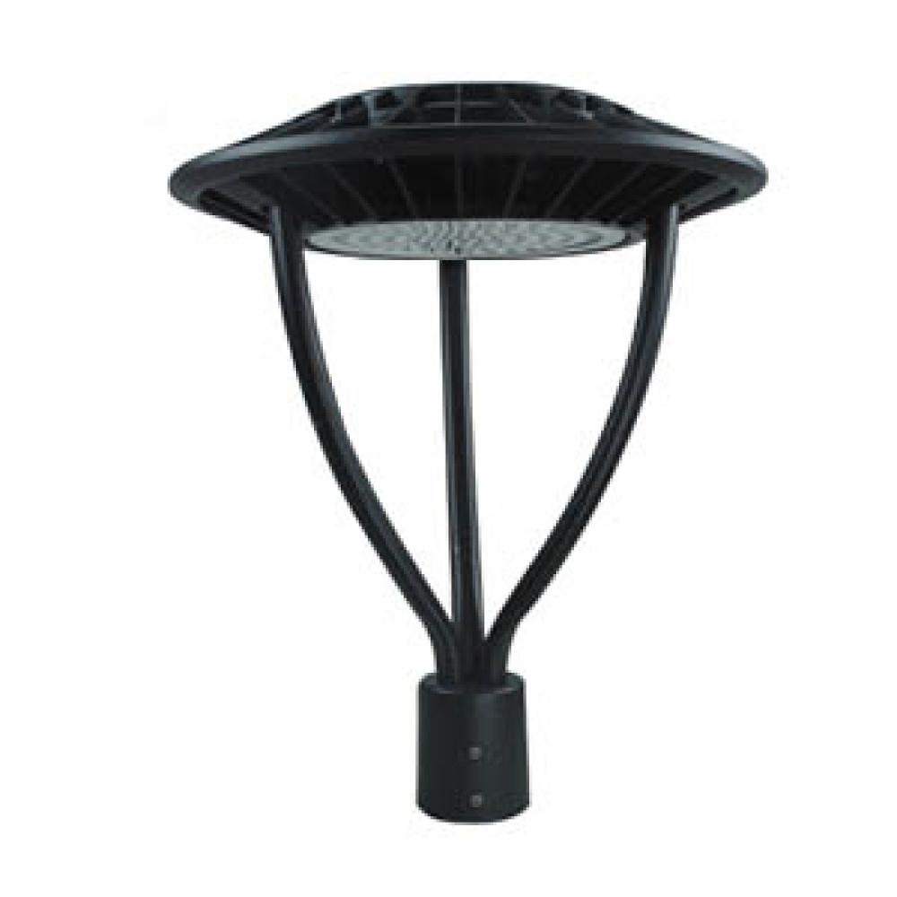 Round LED Post top 64W 6766LM 120-277V 4000K BLACK