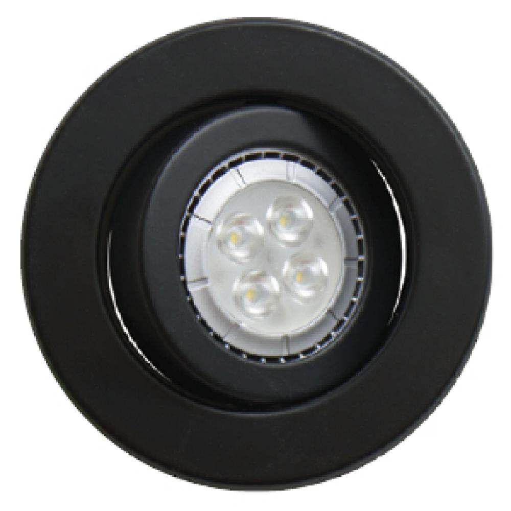 TRADITIONAL RECESSED FIXTURES TRIMS 3IN ROUND BLACK