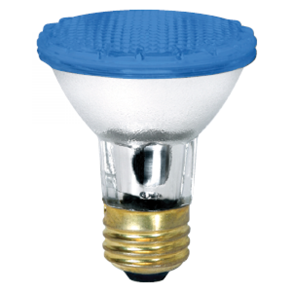 HALOGEN PAR20 35W 130V E26 30DEG NARROW FLOOD BLUE LENS STD