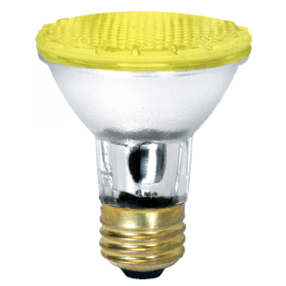 HALOGEN PAR20 35W 130V E26 30DEG NARROW FLOOD YELLOW LENS STD