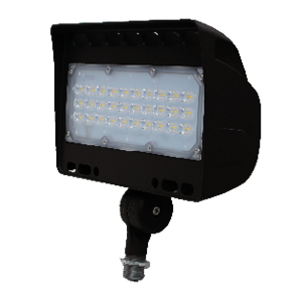 LED FLOODS 12W 1363L 120-277V 4000K 120Â° KNUCKLE BLACK