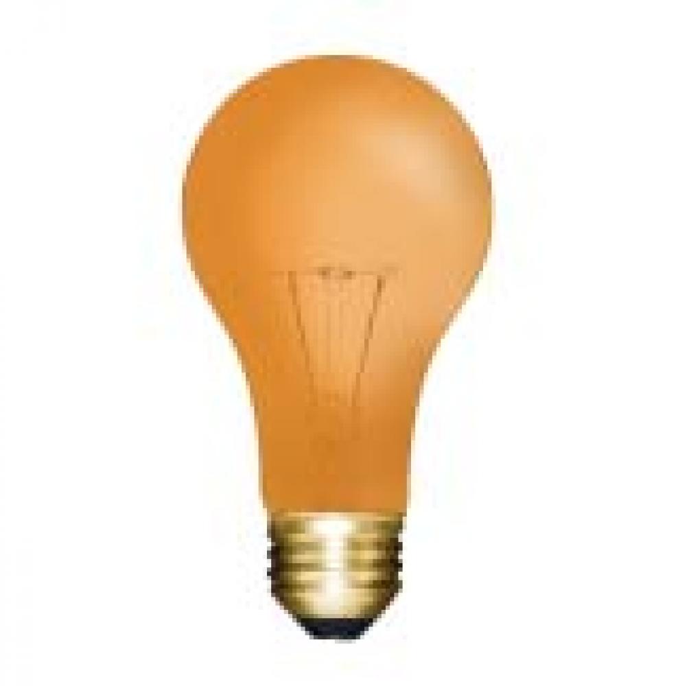 INCANDESCENT COLORED 60W A19 E26 130V TRANSPARENT AMBER STD