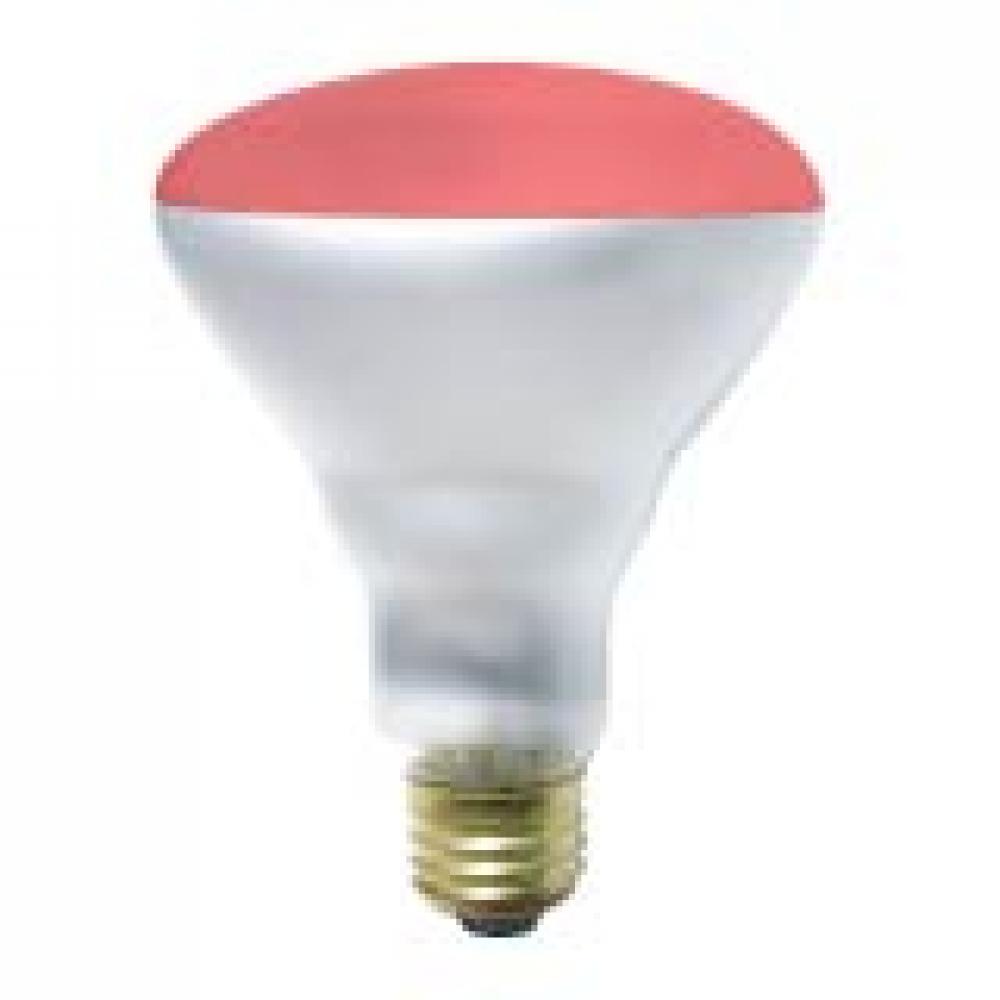 INCANDESCENT COLORED 75W BR30 E26 130V TRANSPARENT RED STD