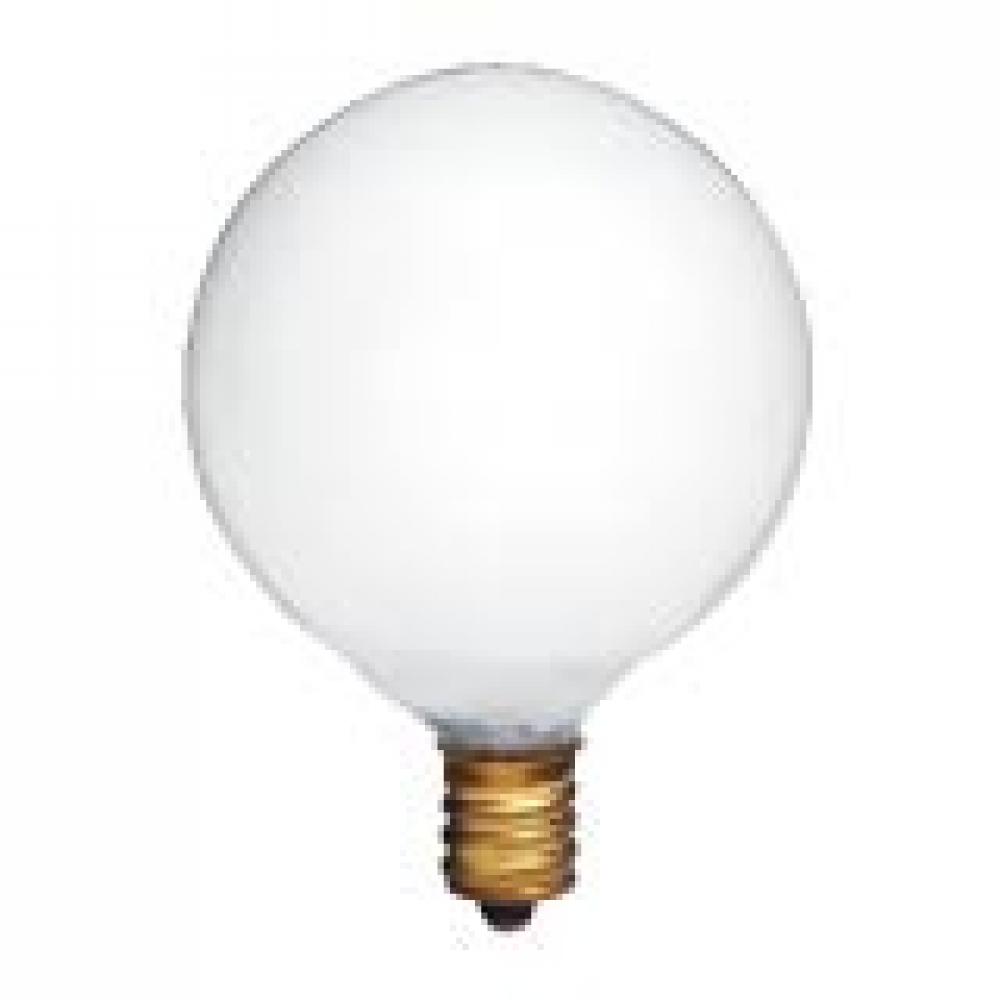 INCANDESCENT 25W G16.5 E12 130V WHITE STD