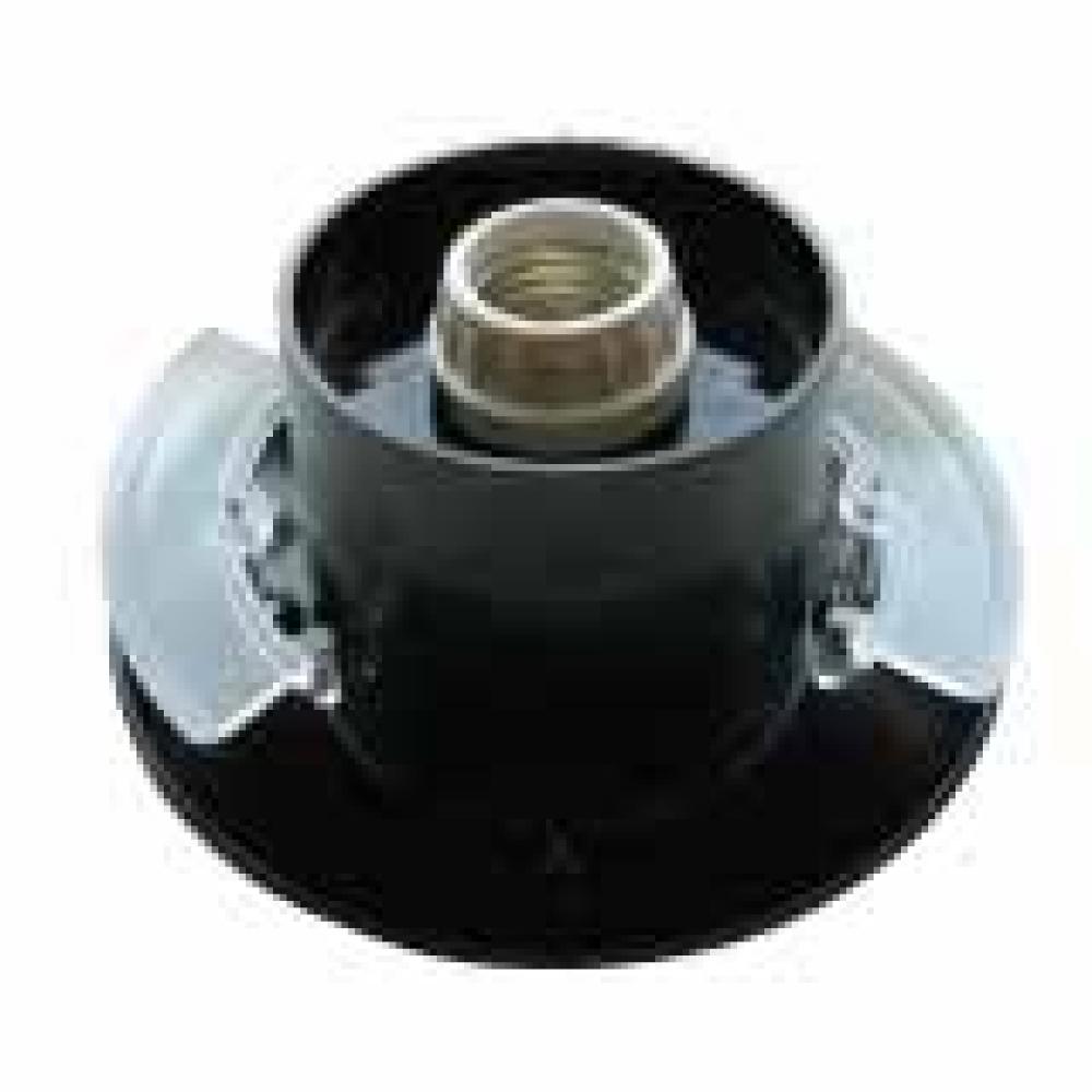 POST TOP FITTER FOR 3in POSTS USE WITH NECKLESS GLOBES WITH 5.25in OPENI NGS POLYCARBONATE BLACK STD