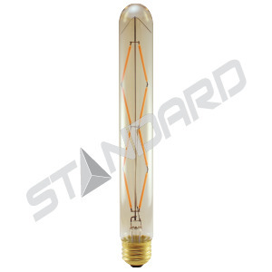 LED Filament Lamp T10 E26 Base 6W 120V 22K Victorian Style Zig-Zag Dim S tandard