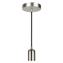 Stanpro (Standard Products Inc.) 67266 - DECORATIVE PENDANTS SOCKET MODERN STYLE SERIES 100 BRUSHED NICKEL CANOPY AND SOCKET AND BLACK