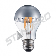 Stanpro (Standard Products Inc.) 65821 - LED Filament Lamp A19 E26 Base 4W 120V 27K Half Mirror Oblic Dim Standar d