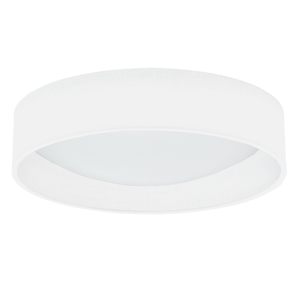 LED Flush Mount, Satin Chrome Finish, Eggshell Shade