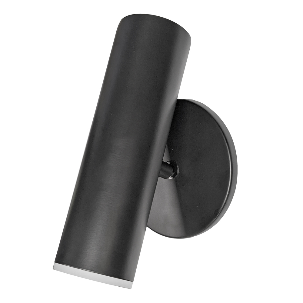 6W Wall Sconce, Matte Black with Frosted Acrylic Diffuser