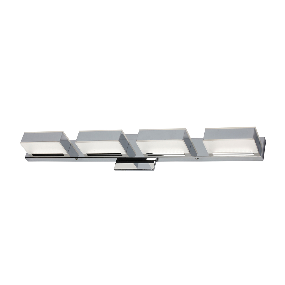 4 Light LED Wall Vanity, Polished Chrome Finish