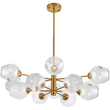 Dainolite ABI-3312P-VB-SP-CLR - 12 Light Halogen Pendant, Vintage Bronze with Clear Glass