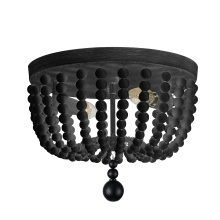Dainolite BGT-132FH-MB - 2 Light Matte Black Beaded Flush Mount
