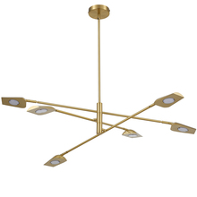 Dainolite CAR-4030LEDC-AGB - 6 Light 6.5W Chandelier, Aged Brass