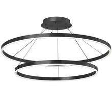 Dainolite CIR-3397C-MB - 97W Chandelier, Matte Black with White Acrylic Diffuser