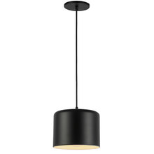 Dainolite EMI-81P-MB - 1 Light Incandescent Pendant, Matte Black Shade