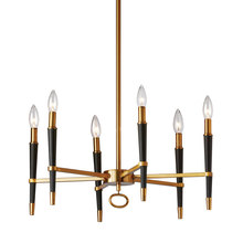 Dainolite LAN-246C-VB - 6 Light Incandescent Chandelier, Vintage Bronze Finish