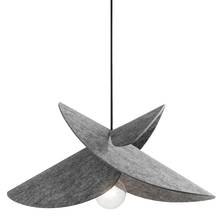 Dainolite PTE-201P-MB-500 - 1 Light Incandescent Pendant, Matte Black w/Felt Shade