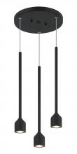 Matteo Lighting C35403MB - 3 LT "LUMENAGIO" MATTE BLACK LED GU 10W PENDANT