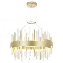 CWI Lighting 1245P20-602 - Millipede 20 in LED Satin Gold Chandelier