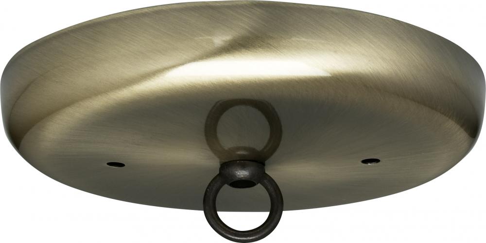 Contemporary Canopy Kit; Antique Brass Finish; 5" Diameter; 7/16" Center Hole; 2-8/32 Bar