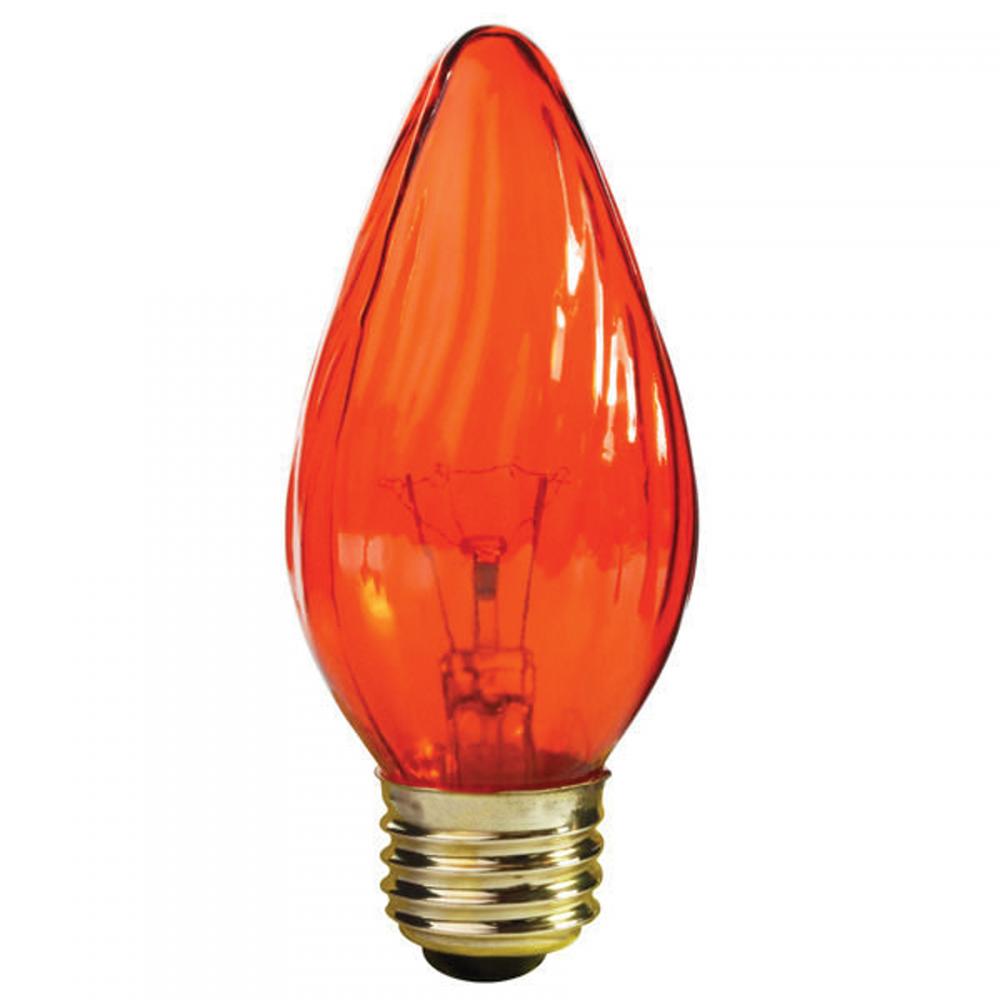 25 Watt F15 Incandescent; Amber; 1500 Average rated hours; Medium base; 120 Volt