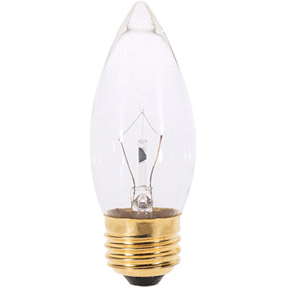 40 Watt B10 Incandescent; Clear; 2000 Average rated hours; 300 Lumens; Medium base; 120 Volt; 2-Card