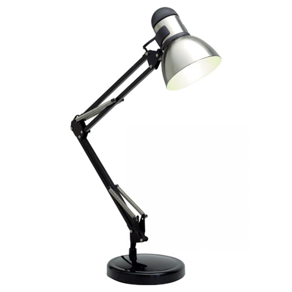 Swing Arm Drafting Lamp; 1 Light; Steel / Black; Adjustable height