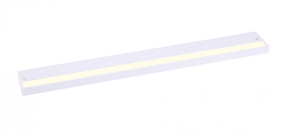 20" White LED Cabinet Light: 500 Lumens, 10W, 3000K, with cord and linking cables