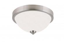 Canarm IFM578A13BN - RIVER, 2 Lt Flush mount, Flat Opal Glass, 60W Type A19, 13" x 6 1/2"