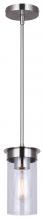 Canarm IPL1205A01BN - BENSON, IPL1205A01BN, 1 Lt Rod Pendant, Clear Glass, 60W Type A, 4.75inch W x 11.75 - 59.75inch H