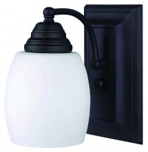 Canarm IVL259A01ORB - Griffin, 1 Light Vanity, Flat Opal Glass, 100 W Type A, 4 5/8" W x 8" H x 7 1/4" D