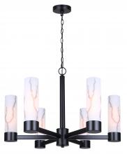 Canarm ICH1153A06BK - KRISTELLA 6 Light Matte Black Glam Chandelier for Dining Rooms and Living Rooms