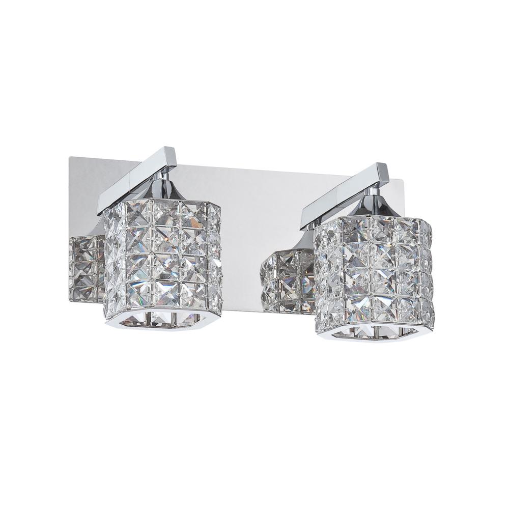 2 LIGHT VANITY - SQUARE SHADES