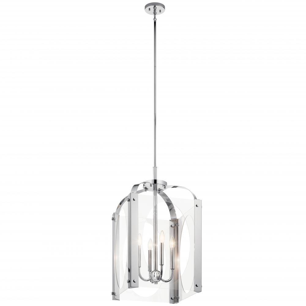 Pytel™ 4 Light Foyer Pendant Chrome