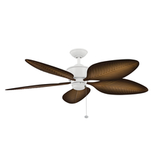 Kichler 310095MWH - 56 Inch Nani 5 Blade Weather+ Outdoor Ceiling Fan in Matte White and Ivory with Walnut Highlights