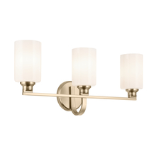 Kichler 55226CPZ - Gioe 24.25" 3-Light Vanity Light with Opal Glass in Champagne Bronze