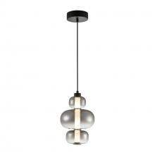 Artcraft AC6910SM - Astra Integrated LED Pendant, Black with Smoke Ombre Glassware