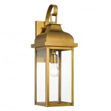 Artcraft AC8181WB - Madrid 1 Light Outdoor Wall Sconce 23.4", Weathered Brass