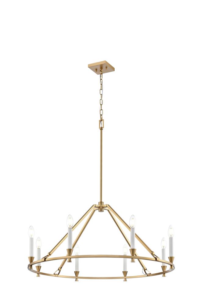 Carisbrooke 34" Chandelier, Brass